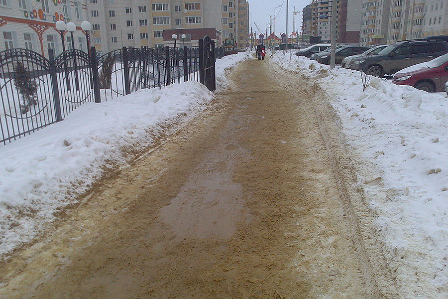 Тротуары Московского зимой