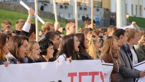 Митинг студентов ТГТУ в Тамбове
