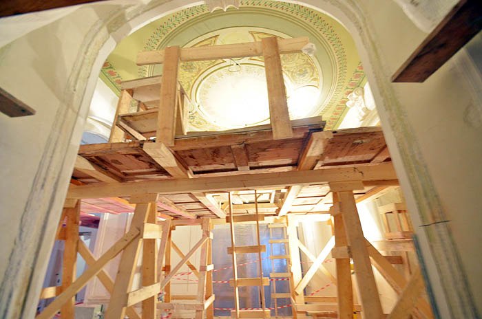 Залы в усадьбе Асеева во время реставрации