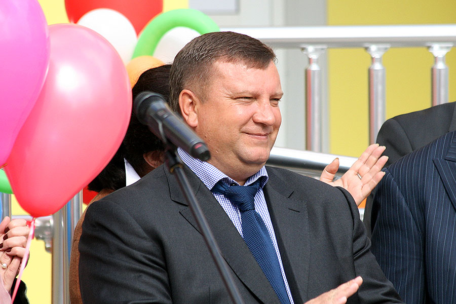 Алексей Кондратьев, глава города Тамбова на открытии детского сада "Подсолнух"