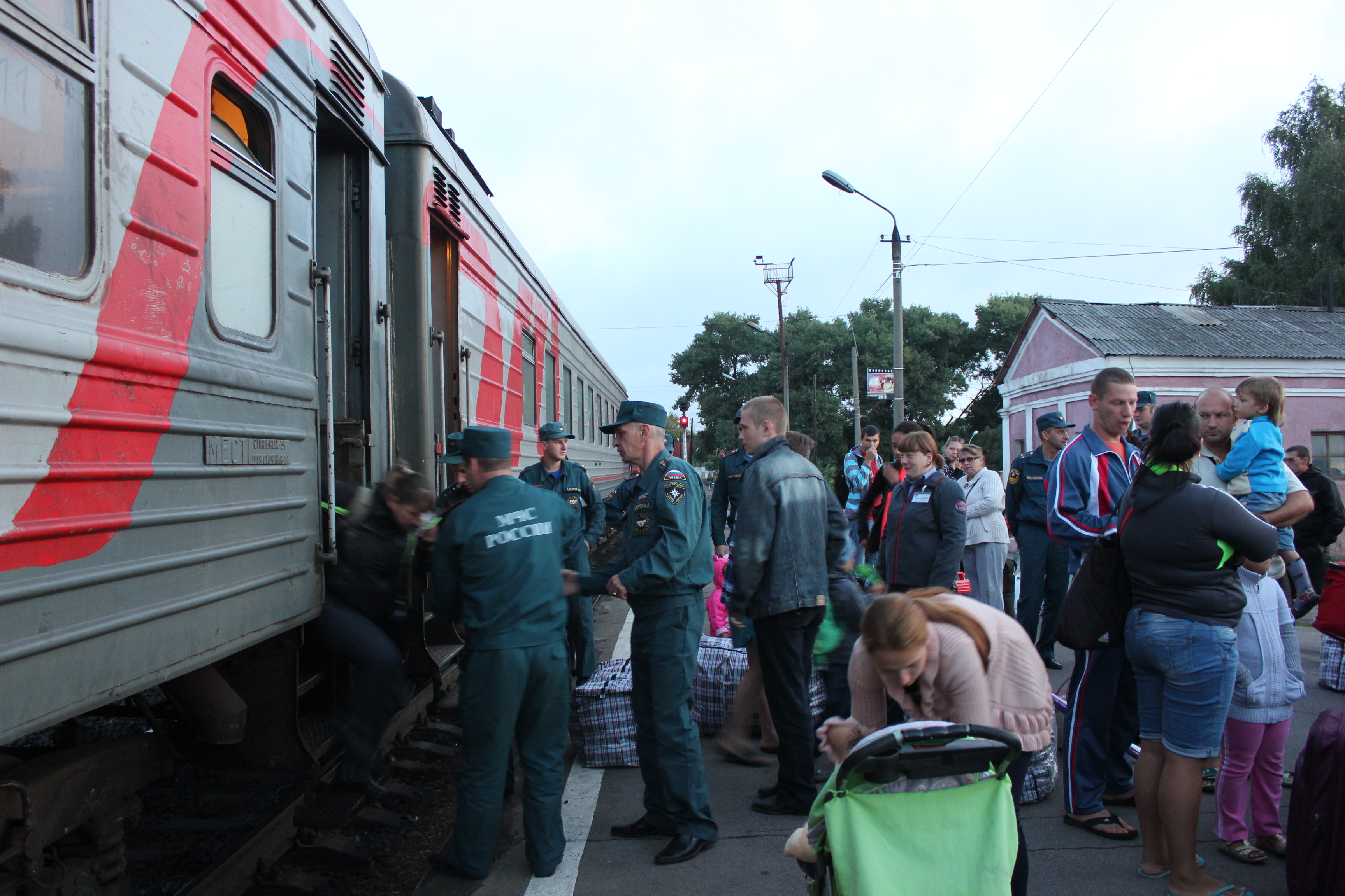Приезд украинских беженцев в Тамбов. Фото МЧС Тамбовской области