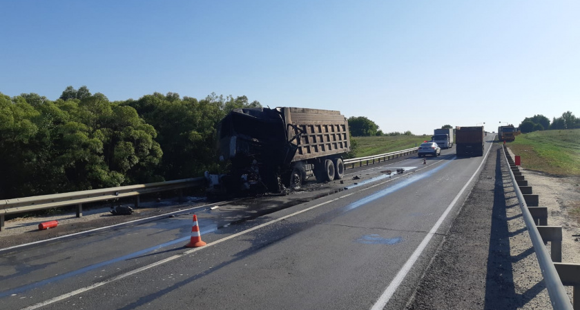 Две фуры столкнулись в Тамбовской области, водитель одной из них погиб