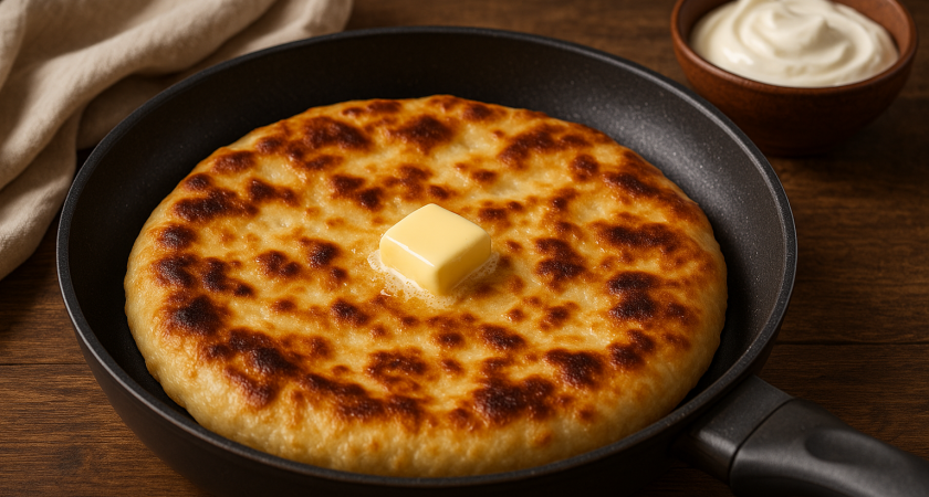 Теперь это блюдо обожают все домашние - ленивый хачапури на сковороде: готовлю за считанные минуты