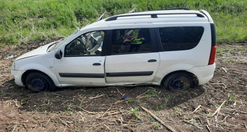 В Сосновском округе Lada Largus съехала в кювет: трое детей пострадали