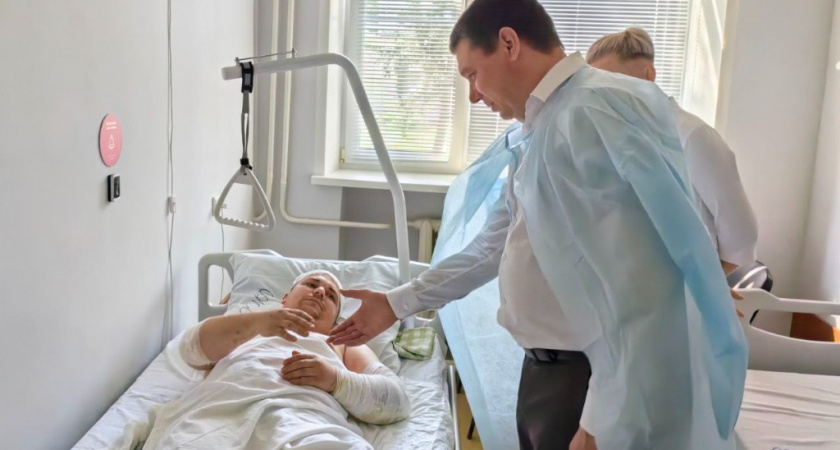 Житель Мичуринска, пострадавший в ходе атаки вражеского БПЛА, проходит лечение в Тамбове