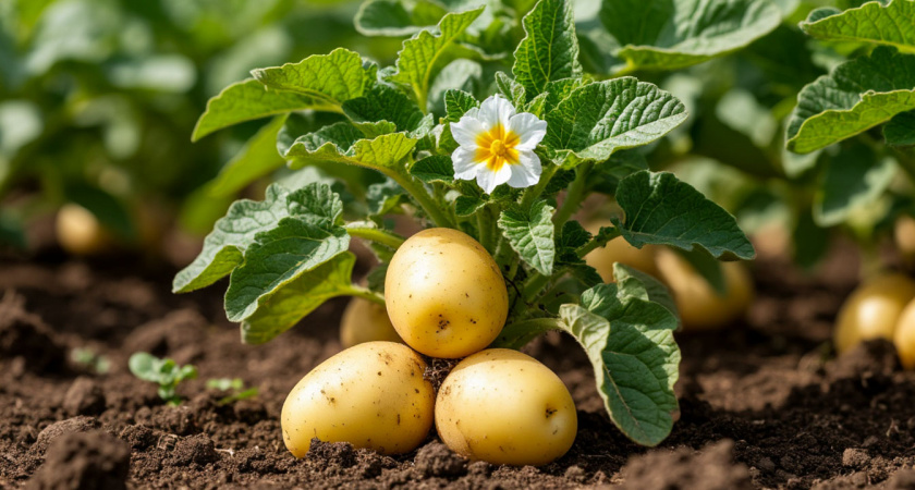 Когда картофель зацветает — сразу добавляю под корень: с 20 кустов собираю урожай, которого хватит на всю зиму