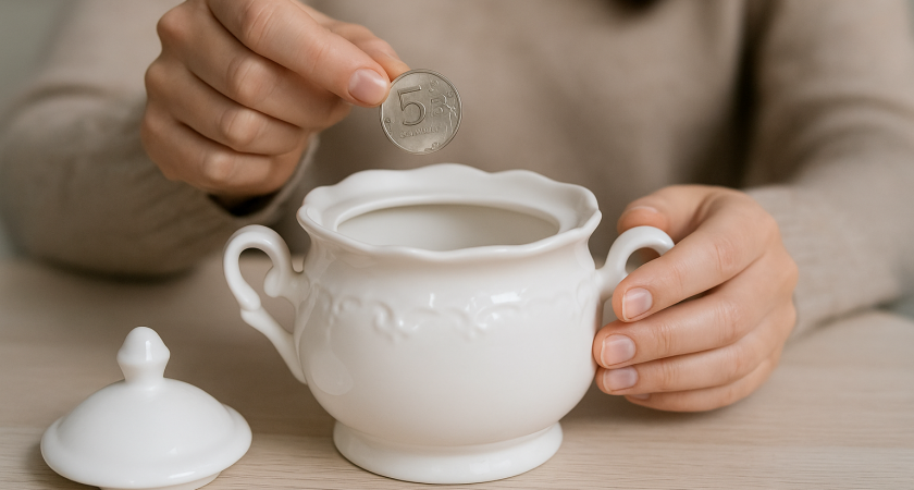 По совету бабушки в пустую сахарницу всегда кладу монету: каждый раз результат удивляет