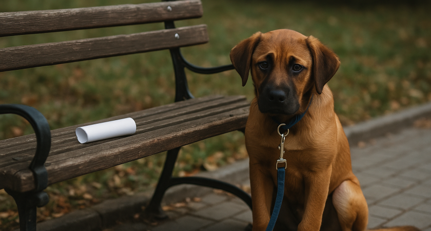 Привязанная к скамейке собака «охраняла» записку: люди ахнули, прочитав эти слова