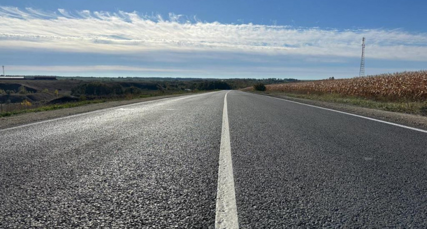 В Тамбовской области завершили капитальный ремонт дороги «Каспий» – Каменка – Ржакса