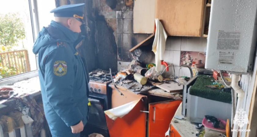 В Тамбове вспыхнул пожар в многоквартирном доме