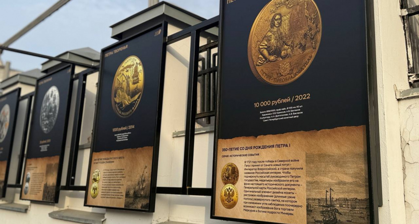 В Тамбове открылась фотовыставка монет эпохи Петра I