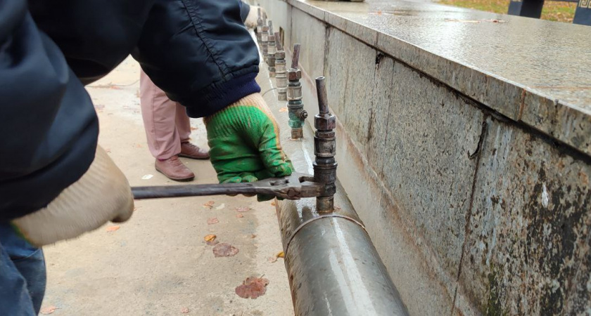 В Тамбове завершается сезон фонтанов: городские водные сооружения готовят к зиме
