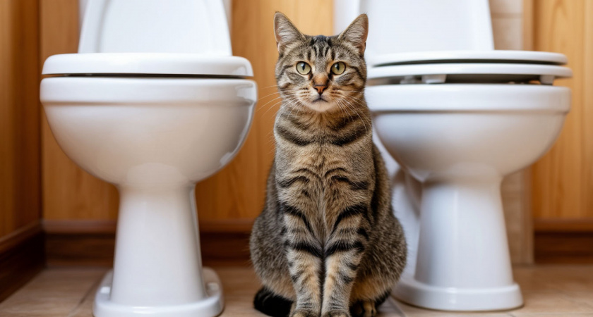 Почему кошка наблюдает за вами в туалете так внимательно, будто несёт службу: 5 причин, о которых владельцы даже не догадываются