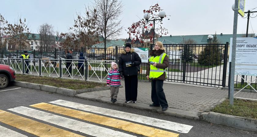 Госавтоинспекторы в Тамбове провели зимний урок безопасности для пешеходов