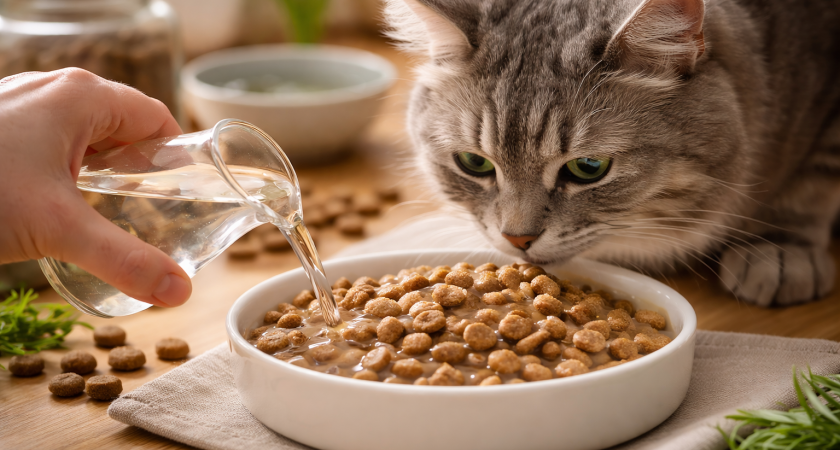 Можно ли размачивать сухой корм для кошек? Вот что говорят эксперты