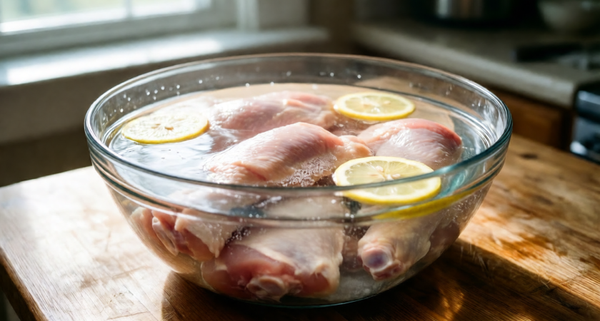 После беседы с химиком перестал сразу готовить мясо и рыбу из магазина: сначала "вывожу" из них таблицу Менделеева - проверенный способ