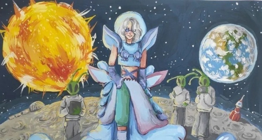 Юная художница из Знаменки победила во всероссийском конкурсе с картиной о моде будущего