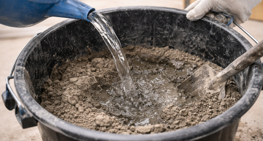 Наливать воду в цемент или цемент в воду: запомните правильный способ замешивания раствора