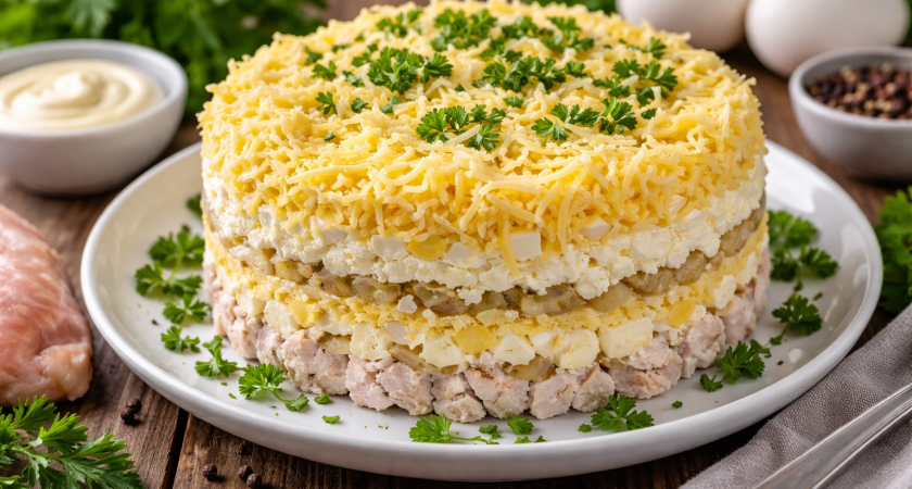 Приготовила на 23 февраля - теперь супруг носит на руках: рецепт салата "Мужской каприз"