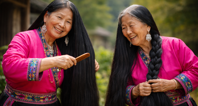 Китаянки моют голову "особой водой" - и носят густые косы до пояса даже в 70 лет: простой метод без салонов