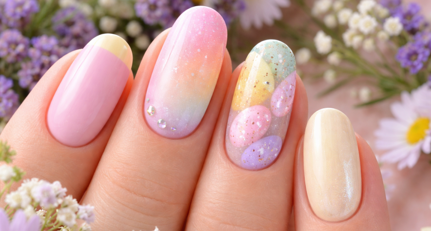 «Лавандовое молоко», «Сахарная вата» и «Пасхальные яйца»: 5 самых нежных трендов маникюра весны-2026