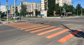 В центре Тамбова нанесли новую термопластиковую разметку: яркая «зебра» уже на месте