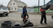 В Тамбове начинают массово убирать старые автопокрышки с дворов и улиц частного сектора