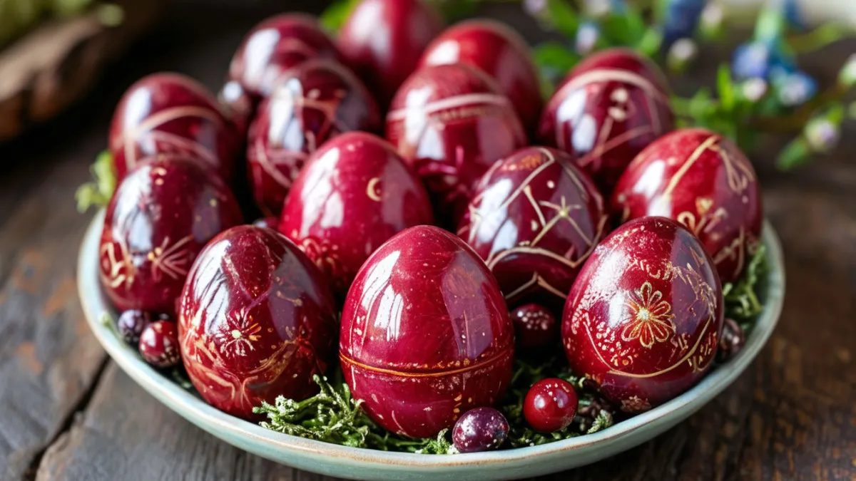 Больше не расстраиваюсь, что не успела купить белые яйца к Пасхе: вот как крашу темные – выходит даже лучше