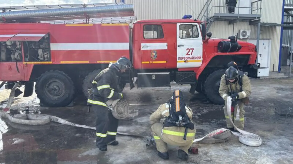 В животноводческом хозяйстве Первомайского округа тушили условный пожар