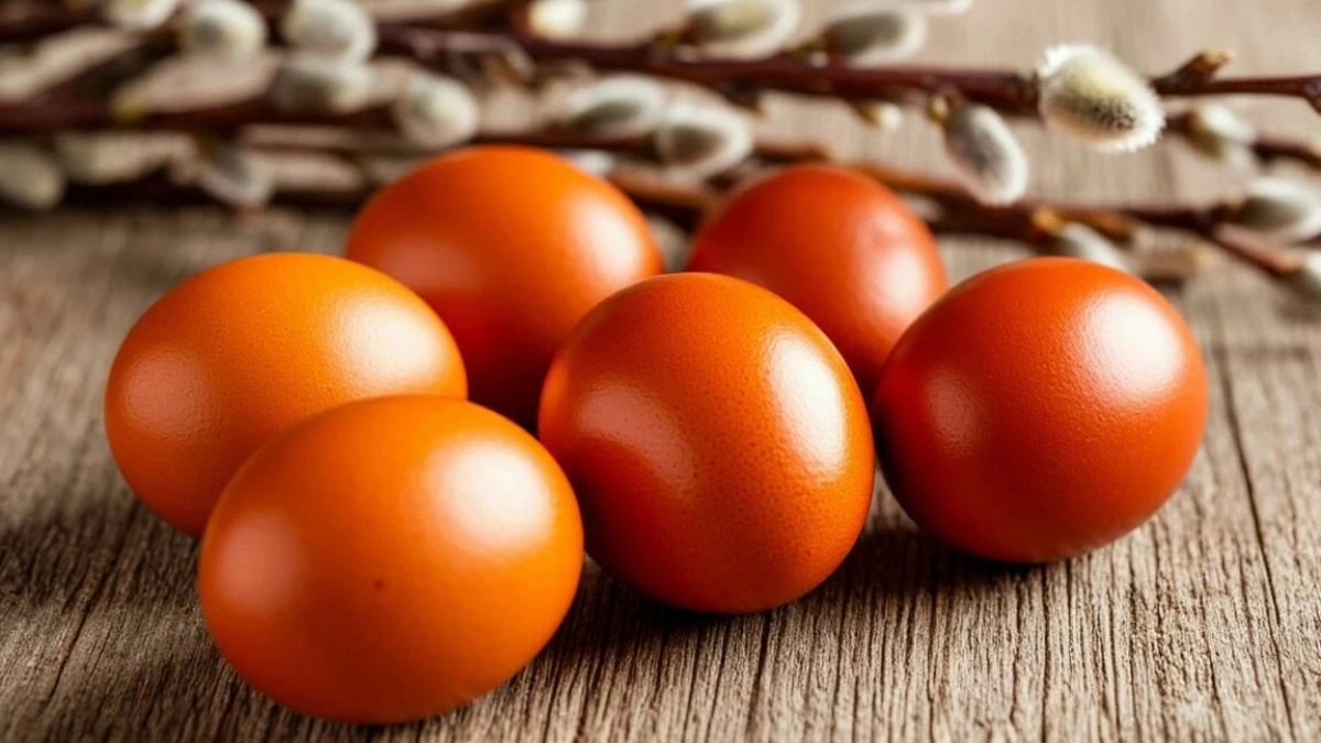 Красивее луковой шелухи: этот овощ окрасит яйца на Пасху в шикарный золотистый цвет — словно драгоценные камни