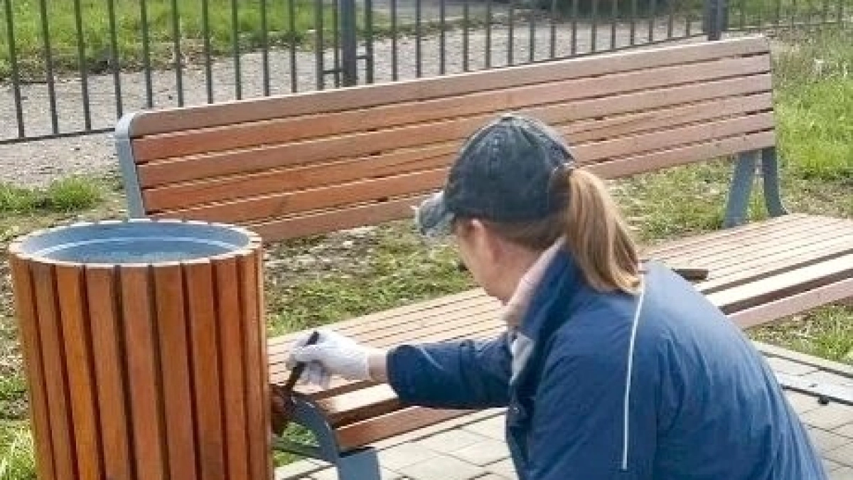  В Тамбове с наступлением весны начали обновлять парки, скверы и уличную инфраструктуру