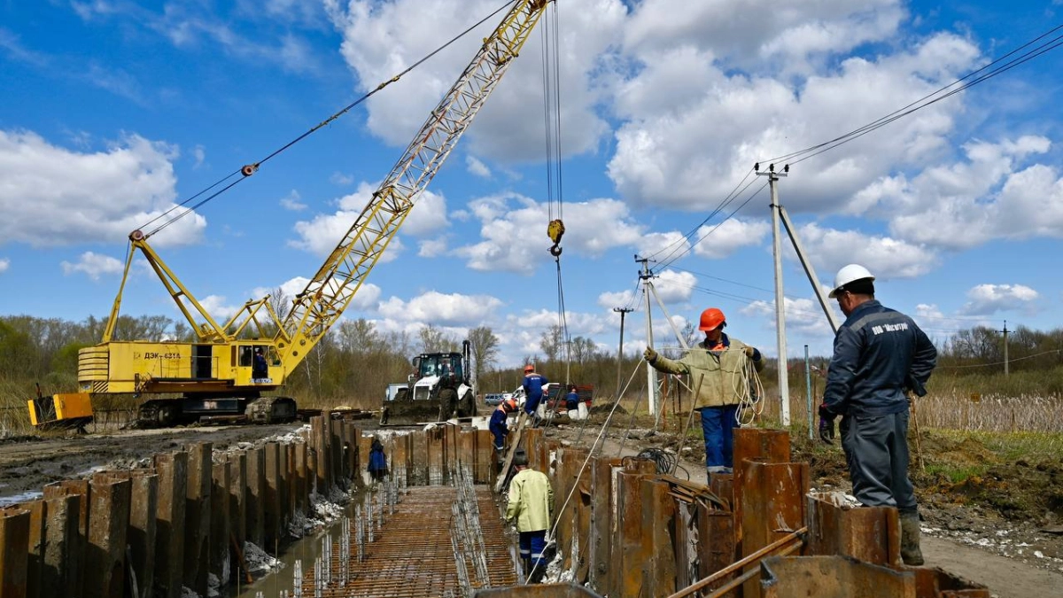 В Мичуринске продолжается строительство путепровода, завершить объект планируют в 2027 году