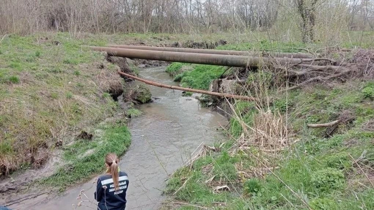 В Тамбове стоки попали в реку Студенец после коммунальной аварии