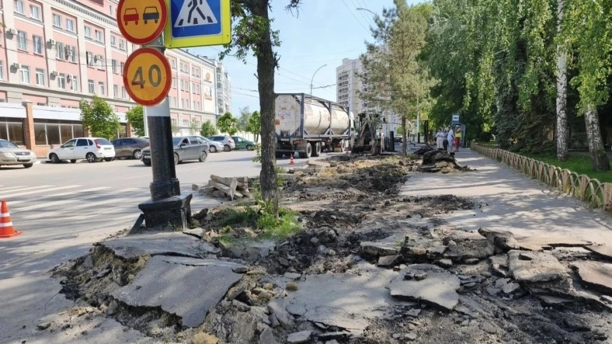 В Тамбове начали ремонт участка улицы Чичканова