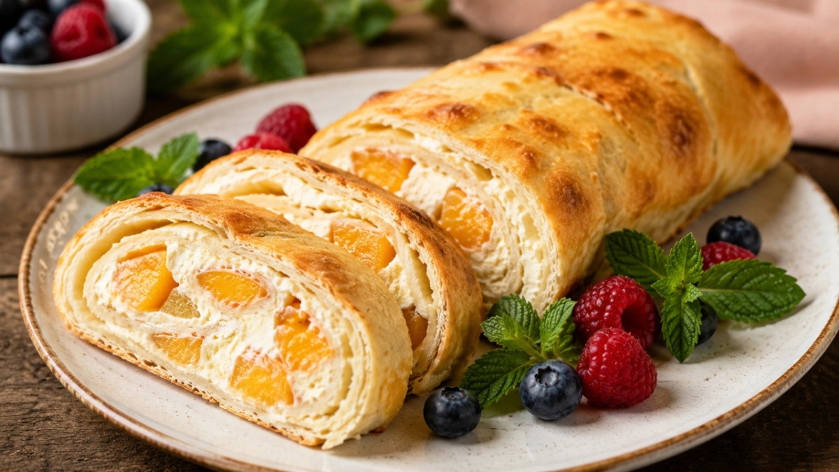 Беру пачку творога, персики и лаваш: готовлю вкуснятину к чаю за 30 минут — проще торта