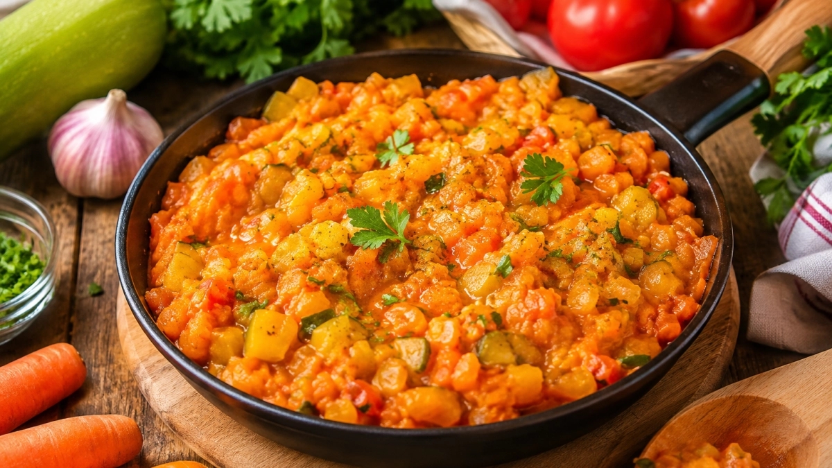 В августе кабачки не жарю — отправляю на сковороду с луком и томатом: ленивая икра улетает со стола, не дожидаясь банок