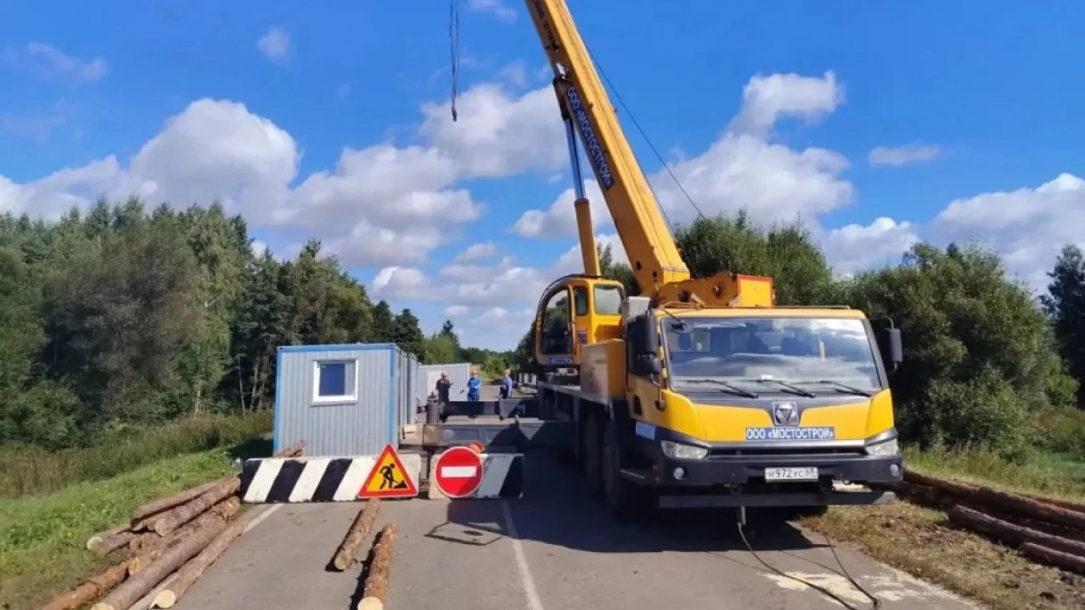 В Моршанском округе начали строить временный объезд аварийного моста через Пячку