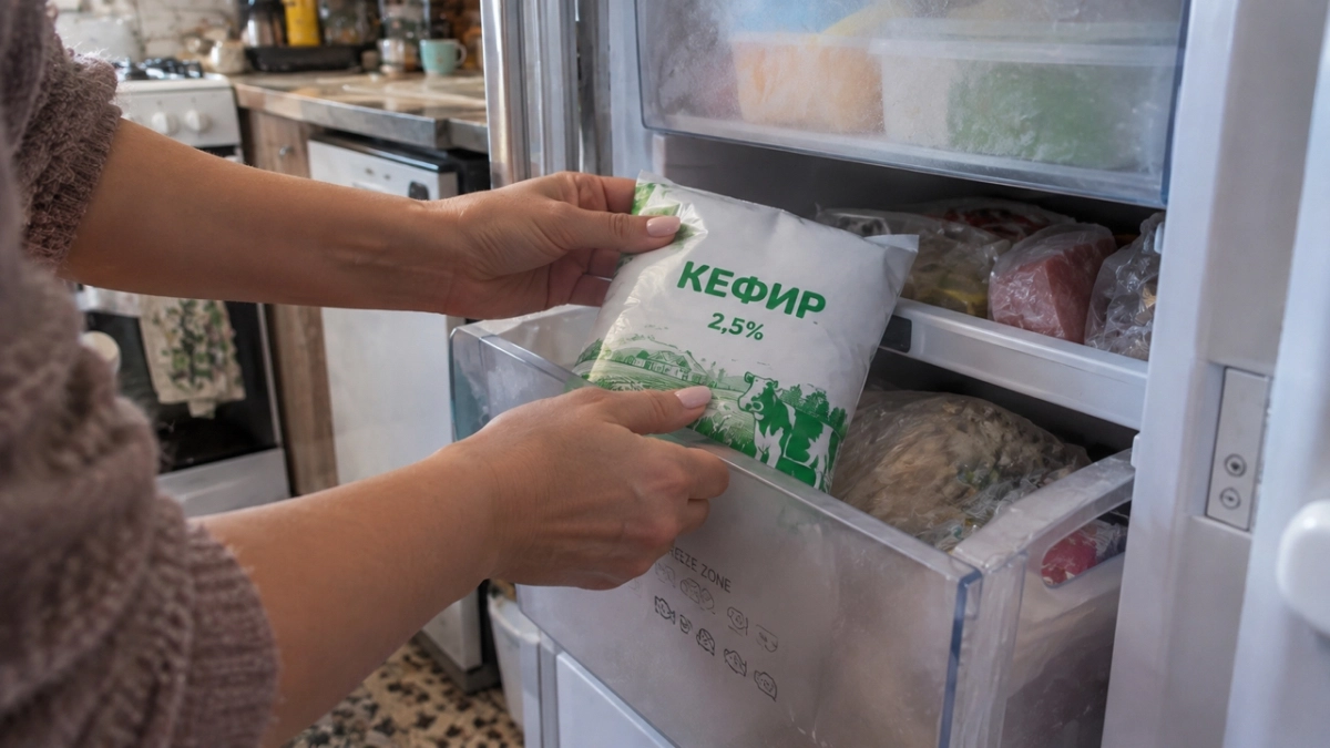 Пакет кефира кладу в морозилку на ночь: утром достаю нежнейший «бархат» для бутербродов — завтрак как в ресторане, а стоит копейки