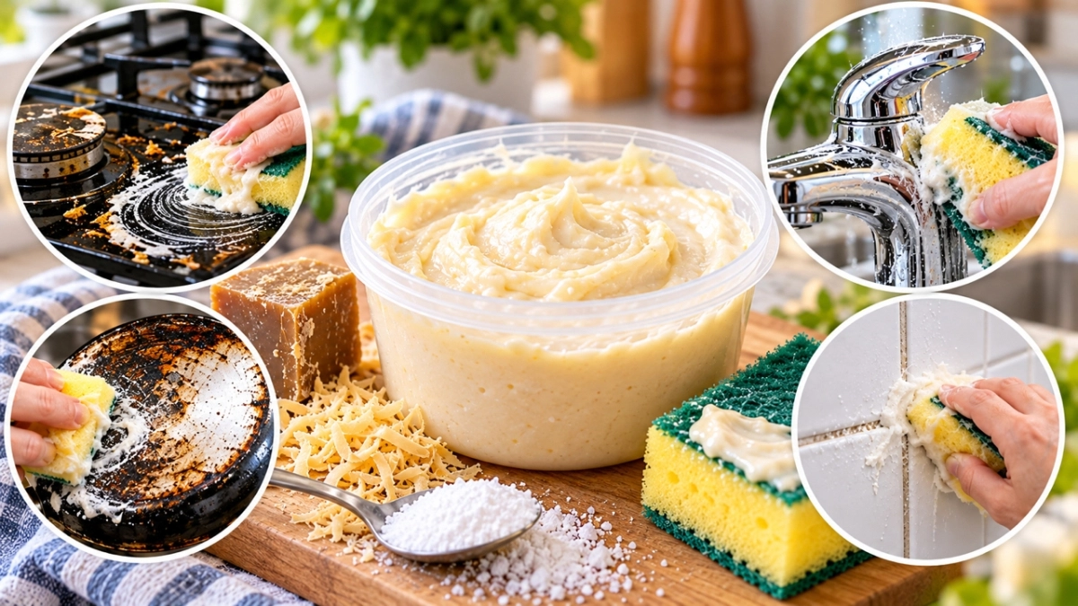 Хозяйственное мыло скупаю пачками, но не для стирки: смешиваю с лимонкой — готовлю «волшебную» пасту для идеальной чистоты